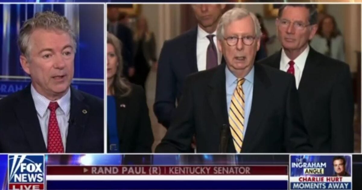 Rand Paul Blasts Mitch McConnell: "This Has Been a Ruse - He's Working with Biden and Schumer to Funnel Your Money to Ukraine- He's Using Minority of Big Government Republicans to Work with Democrats" (VIDEO) | The Gateway Pundit | by Jim Hoft