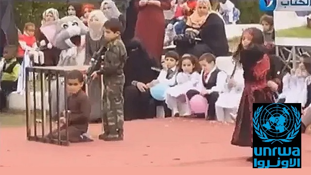 UNRWA KIDS SCHOOL PLAY: Jews in cages, guns, knives, blood - Dr. Rich Swier