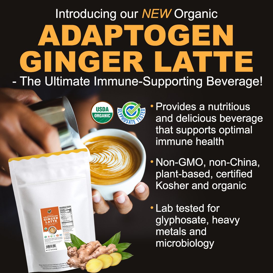 Introducing our New Organic Adaptogen Ginger Latte – The Ultimate Immune-Supporting Beverage for good health