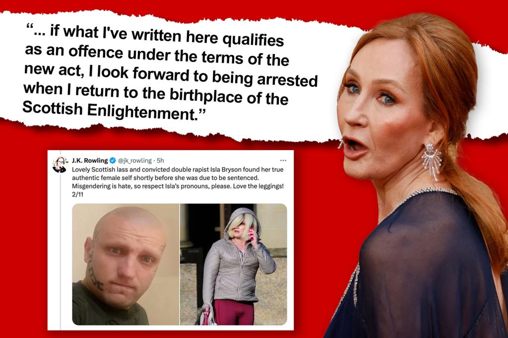 JK Rowling is daring cops to arrest her for misgendering trans people