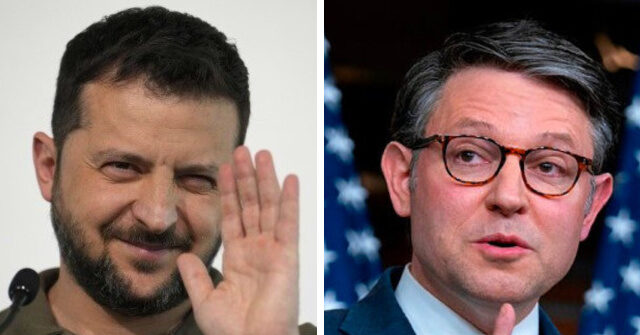 Zelensky 'Personally' Thanks Mike Johnson for $61 Billion Gift from U.S.