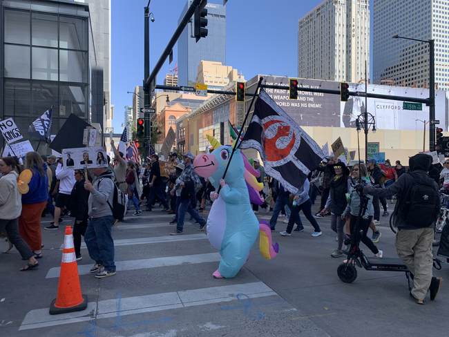 No Kings Protests Mocked As Support ICE Truck Drives On
