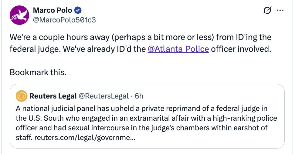 Federal District Court Judge Fornicated With Atlanta PD Deputy Chief in Chambers