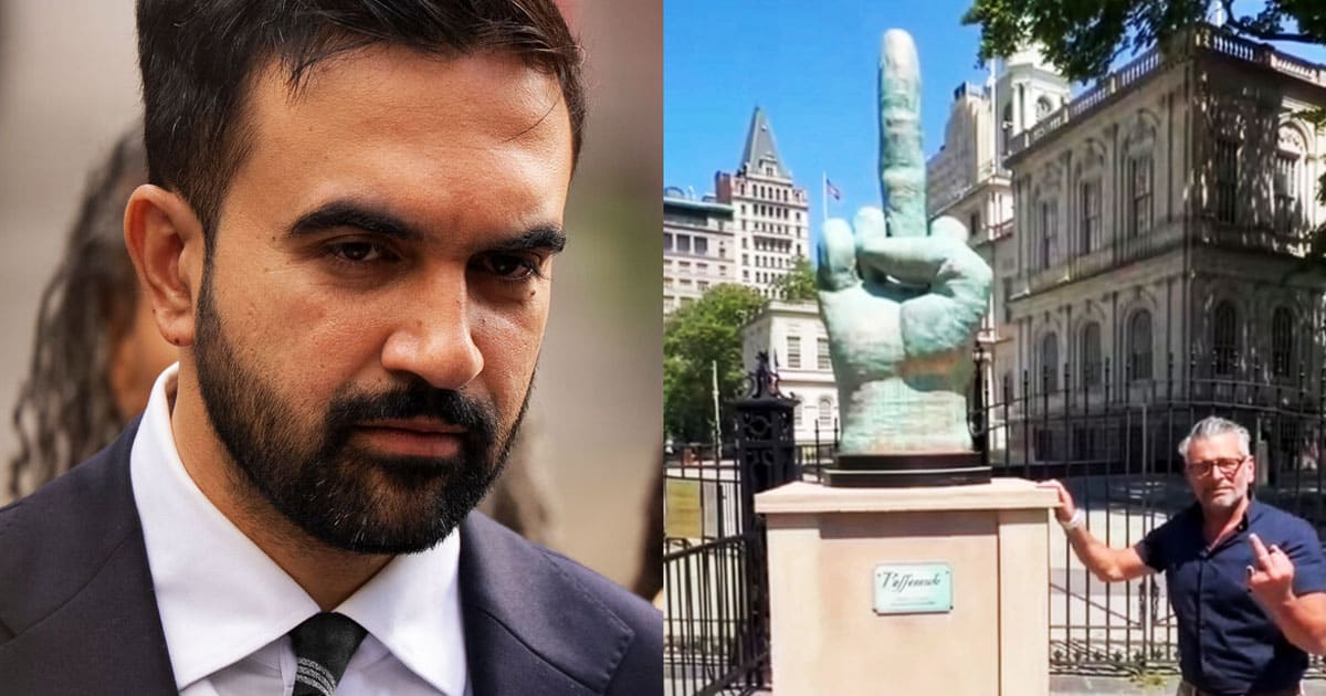 Middle Finger Statue Erected Outside New York City Hall Sends Message to Mamdani - Slay News