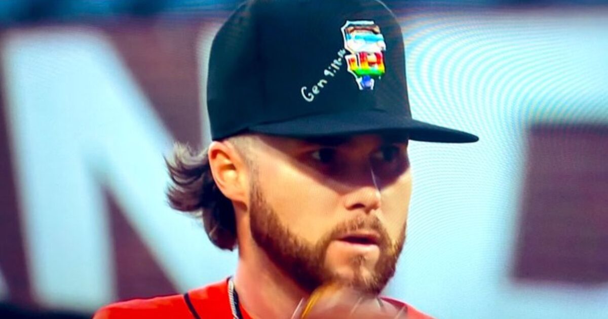 San Francisco Giants Pitcher Writes Bible Verse on Pride Night Hat as Drag Queen Leads On-Field Wedding Vows (VIDEO) * The Gateway Pundit * by Cassandra MacDonald