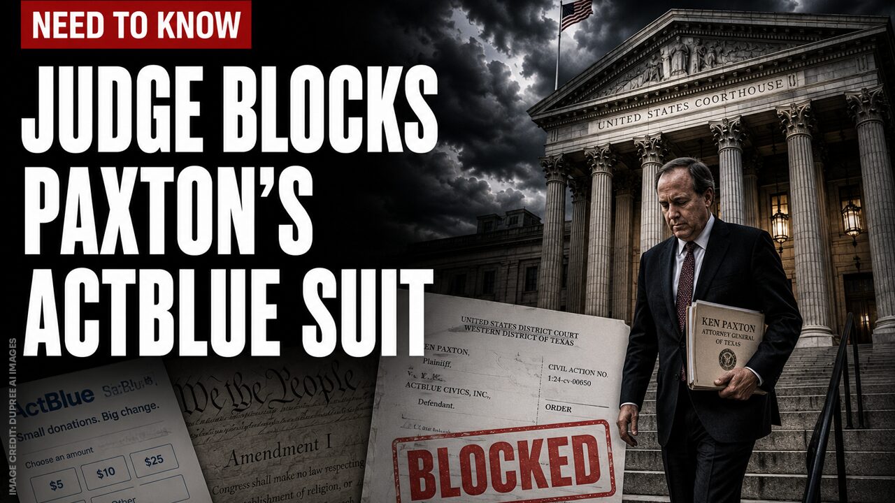 Judge Blocks Paxton's ActBlue Suit, Donor-Vetting Claims Untested
