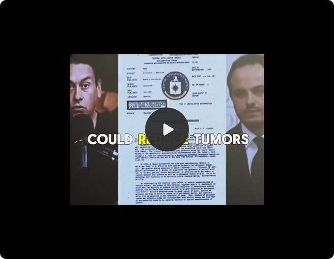 Fall of the Cabal Official (@fallofthecabalofficial): "This should hit the news time and again:  The CIA knew about cancer cures 50 years ago and classified the studies.  You are not supposed to be healthy!!!"