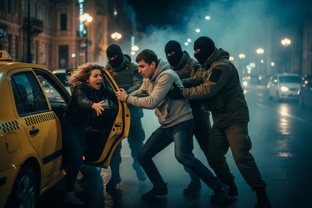 Video Shows Masked Men Assaulting Couple in Odessa Taxi, Ukraine Military Draft Office Investigating   – NaturalNews.com
