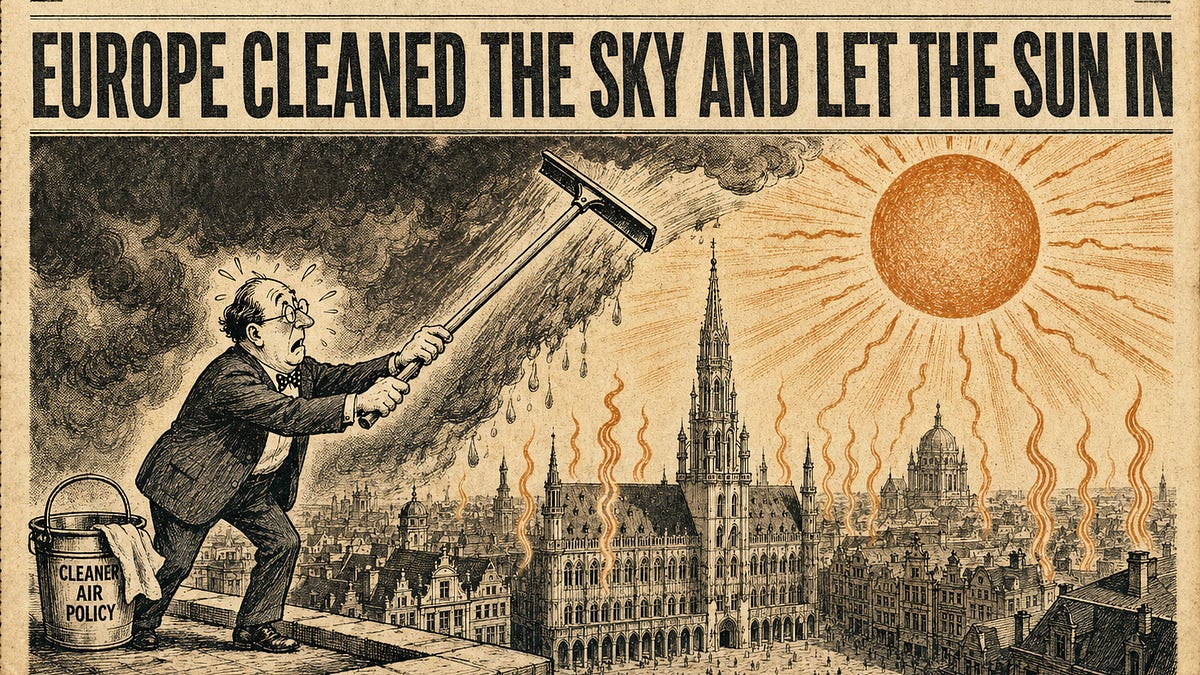 EUROPE CLEANED THE SKY AND LET THE SUN IN