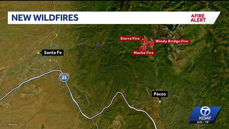 Wildfires in Pecos Canyon