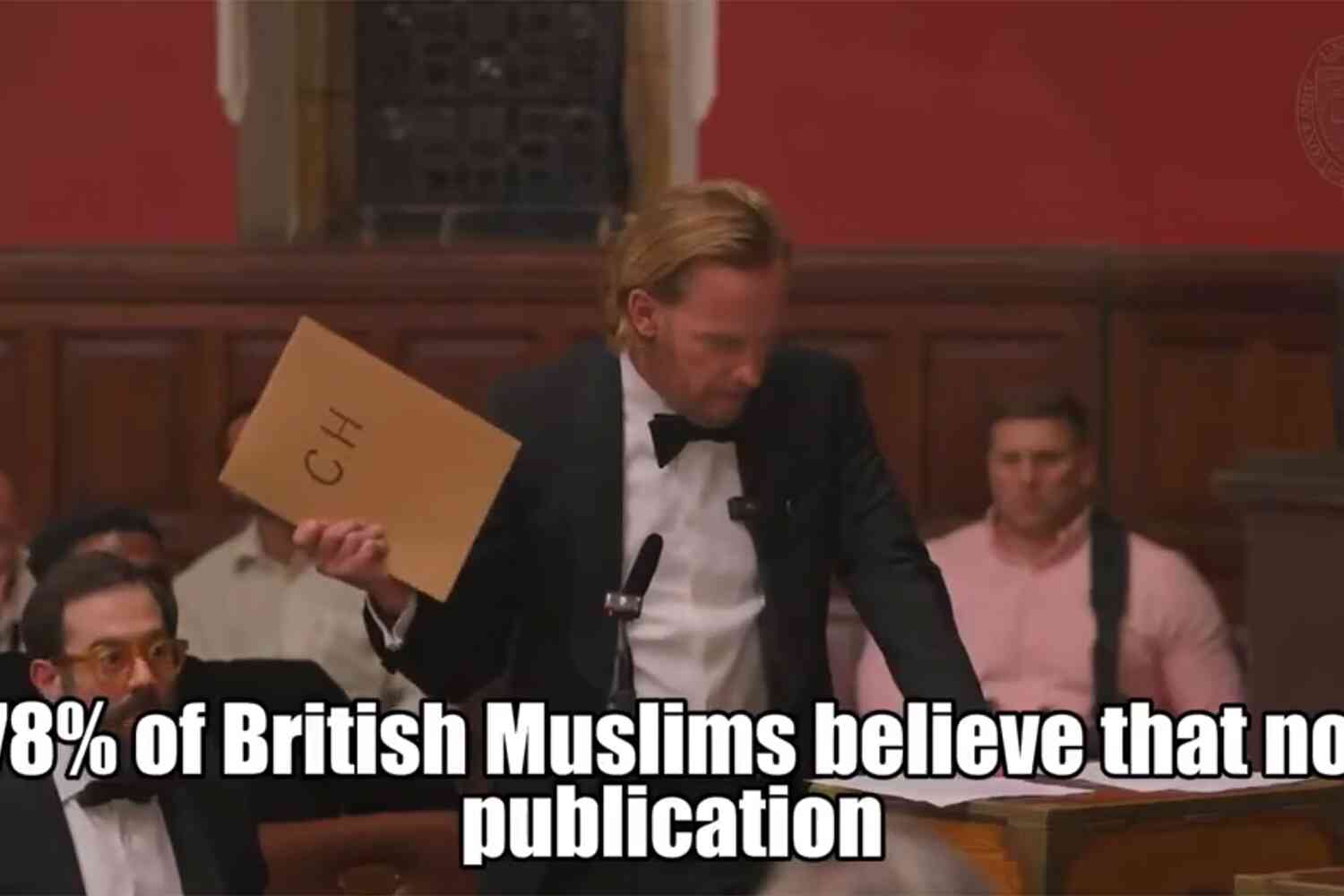 Laurence Fox exposes tolerant Islam by threatening to show a cartoon of the prophet Muhammad at an Oxford Union debate | Not the Bee