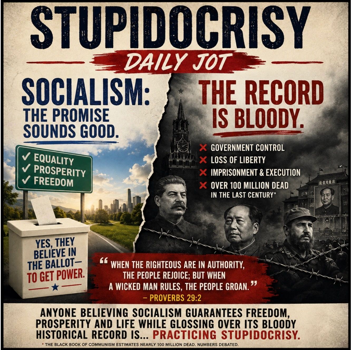 Stupidocrisy: Socialism’s Convenient Case of Amnesia