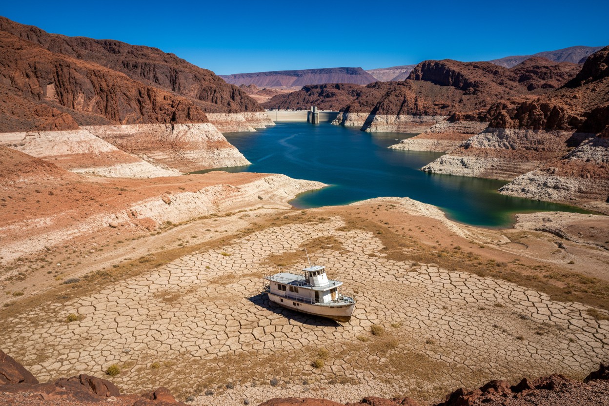 Lake Mead Falls to Record Low as Western Drought Persists