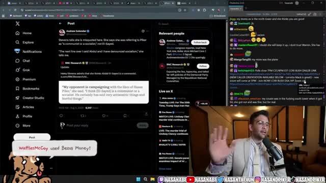 Hasan Piker Thinks People Calling Him Out for Saying America Deserved 9/11 Is Weaponized for Islamophobia