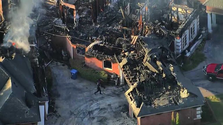 Fire Rekindles at Home Near Norman