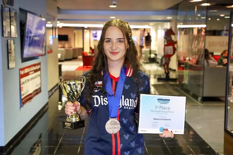 Northwest ISD student Rebecca Sutherlin places eighth at Microsoft Office World Championship