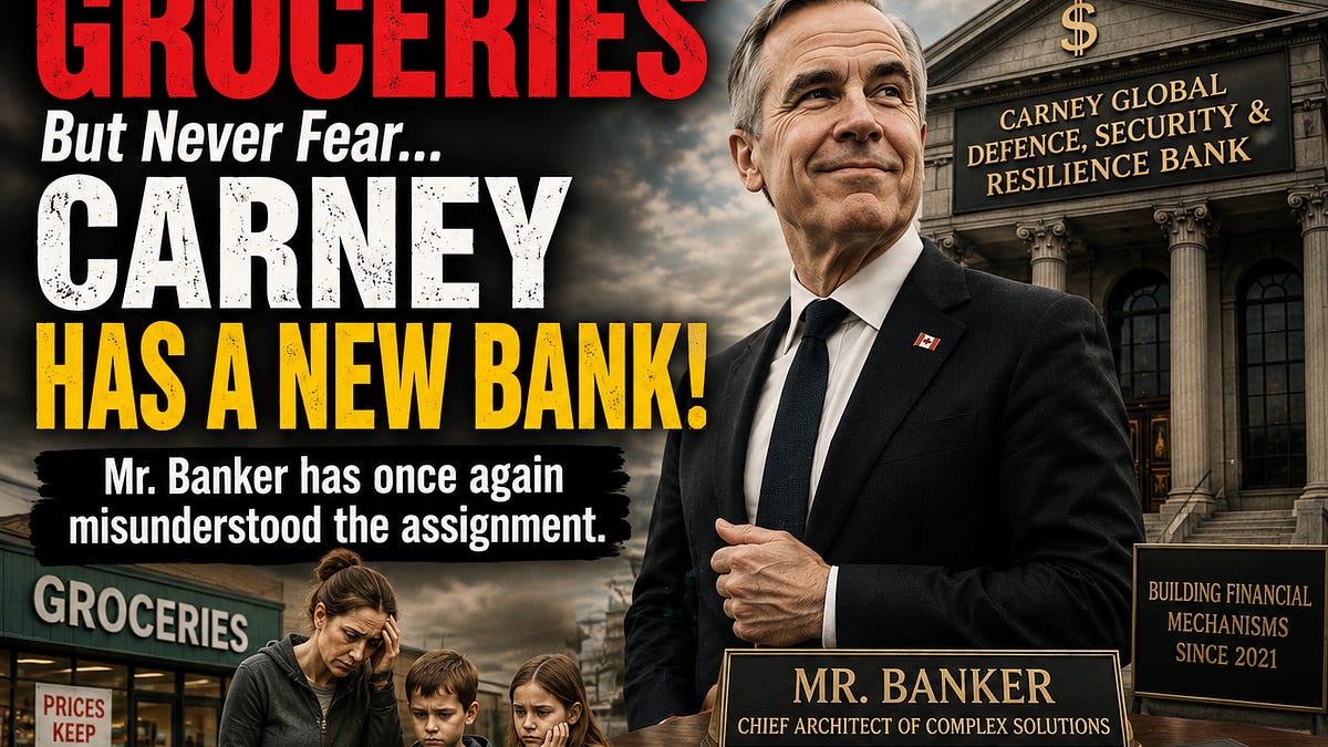 THE PRIME MINISTER HAS A BANKING PROBLEM