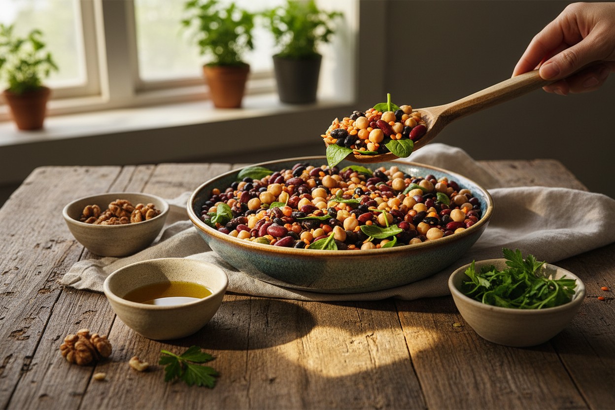 Daily Legume Intake Linked to Lower Cholesterol, Blood Sugar in 24-Trial Review