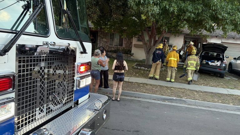 Car Crashes into Goleta Home