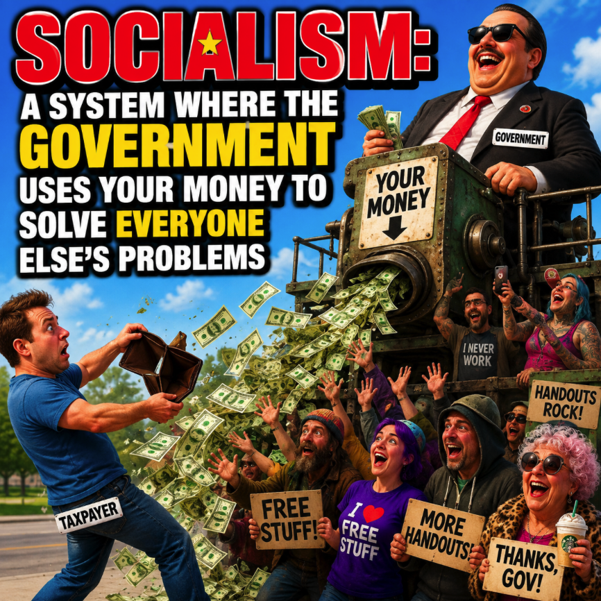 Socialism: A System Where The Government Uses Your Money To Solve Everyone Else's Problems