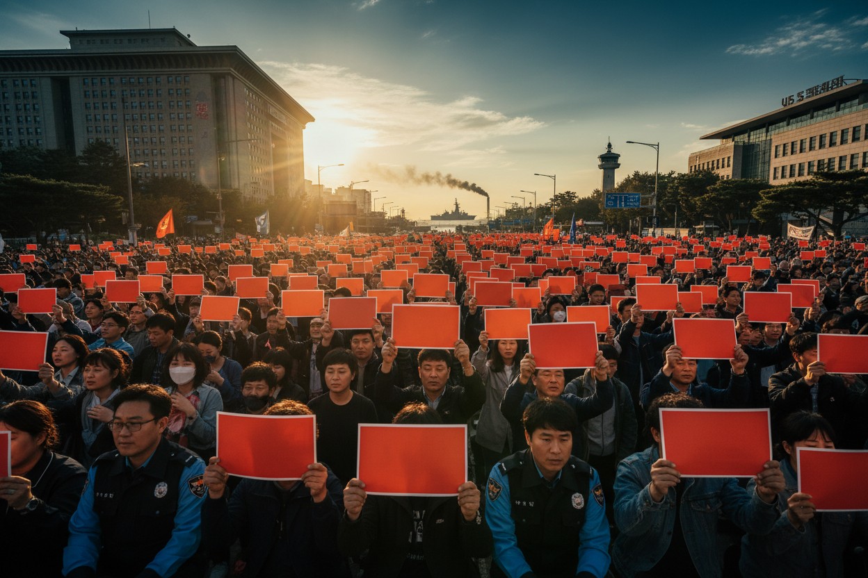 South Koreans Protest Possible Military Deployment to Strait of Hormuz