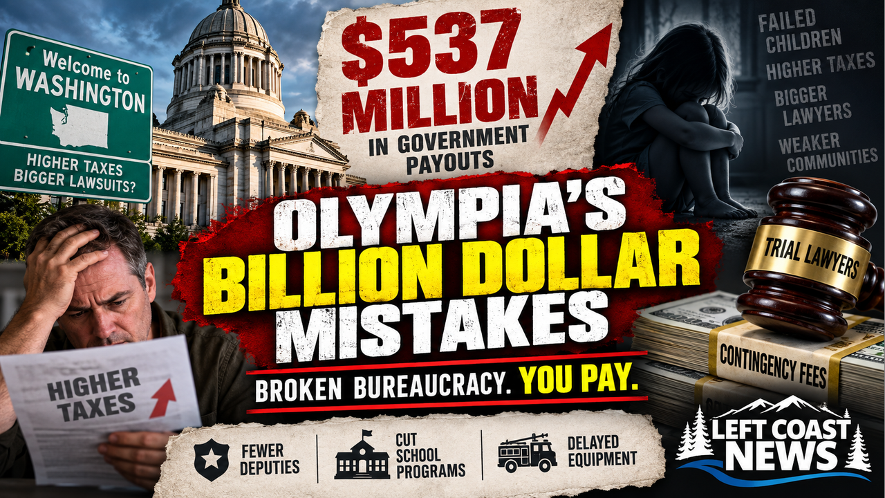 Washington Taxpayers Hit With $537 Million Bill for Government Failures - Brighteon.com