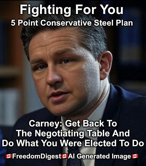 Poilievre Announces A Conservative Steel Plan To Protect Canadian Jobs