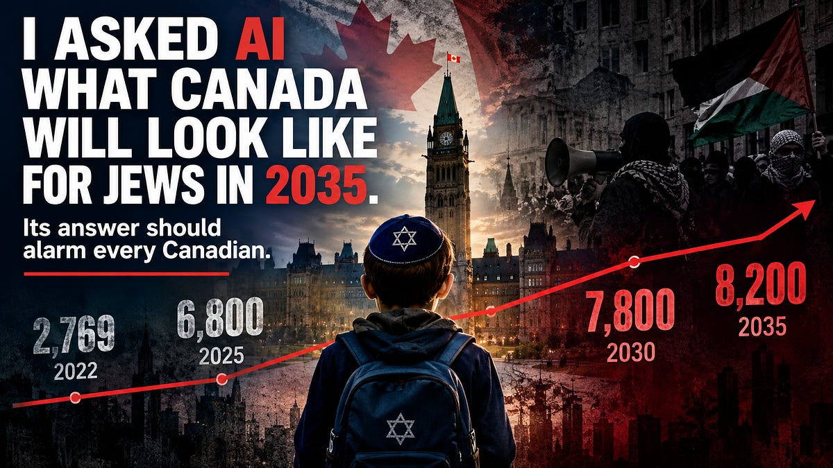 I Asked AI What Canada Will Look Like for Jews in 2035. Its Answer Should Alarm Every Canadian.